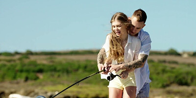 VIXEN Beautiful tourist Little Angel has passionate outdoor sex