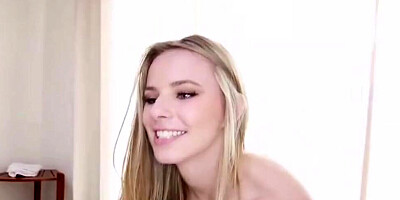 Sexy blonde is feeling hungry for the prick of her handsome lover