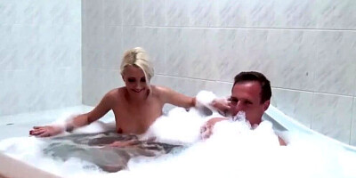 German Bro Caught Petite Step-Sister in Bath and Fuck her