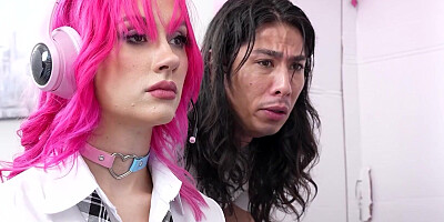 Jazmin Luv gets her cunt stretched with boyfriend's hard willy