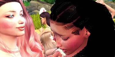 Dirty 3D cartoon shows horny girls getting fucked on the beach