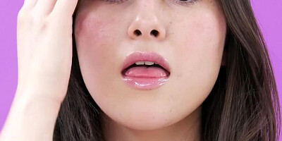 Pretty Brunette Teen cums unexpectedly at casting