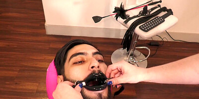 Nerdy domina Anastasia Rose is torturing her horny sex slave