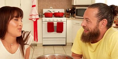 Sophia Sultry is riding her stepdad's prick in this hot scene