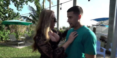 Superb blonde Jeanie Marie is having wild sex with her stepson