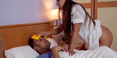 Euro girl Amirah Adara is shown enjoying schoolgirl and nurse roleplays