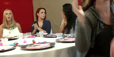 Cock-hungry blonde is blowing a handsome stripper at bachelorette party