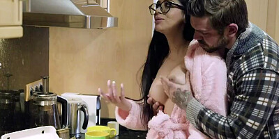 Big tattooed stallion is pushing his manhood in Julia De Lucia's ass