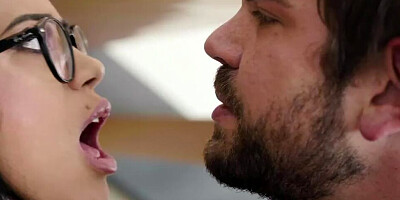 Big tattooed stallion is pushing his manhood in Julia De Lucia's ass