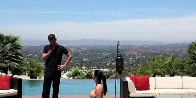 NuruMassage Jasmine Jae's Stepson Joins in