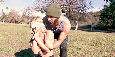 Bird box Challange with Big Penis and Kali Roses
