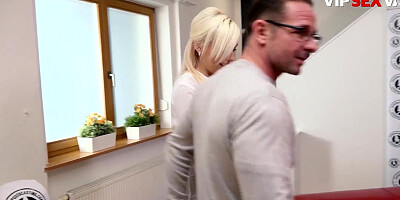 Lucy Shine takes out her big tits and gets her butthole fucked