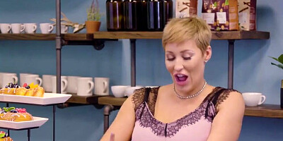 Sexy College Babe Fucks Stepmom At Work