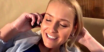 Slutty mom talks with her husband over the phone while being fucked