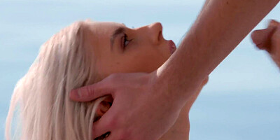 Petite blonde Eva Elfie is being fucked on the balcony