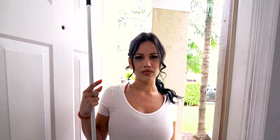 Big boobed housekeeper wants to get rammed with no shame