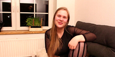 Chubby teen blonde gets POV facial after cock-riding