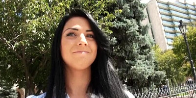 Suzy Fox flashes her big tits and banged