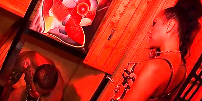 Kinky hottie in perverted lingerie dominates a guy and uses his big dick