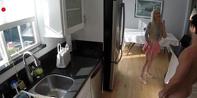Teen babysitter was asked by her client to give him a blowjob