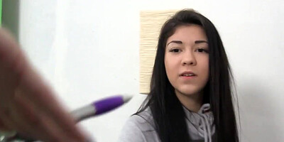 Teen strips at casting