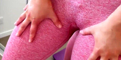 Stepsister wants Cum in her Panties Before Yoga Class