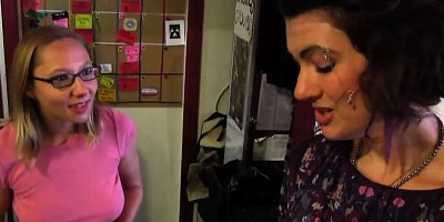 Two naughty MILFs are playing with their toy in this lesbian scene