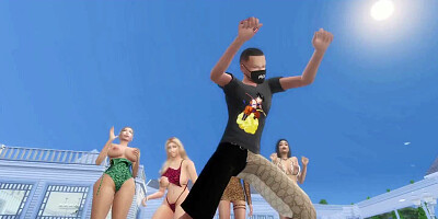 Busty girl is fucked on the beach in this 3D adult sex cartoon