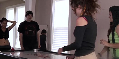 Strip Air Hockey with the Girls is Exhausting for More Ways than One