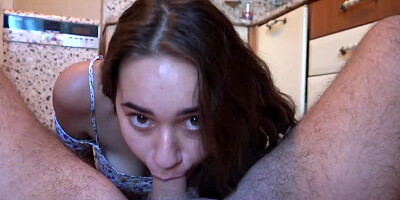 Spontaneous sex in the kitchen with rimming and boobs fucking. Vira Gold with Kecy Hill