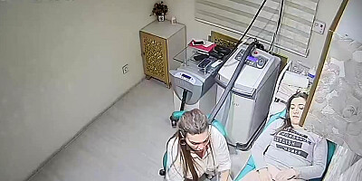 Security camera films MILF while being waxed in beauty salon