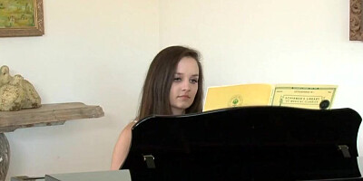 Busty Mommy Seduces Talented Quiet Pianist Stepdaughter