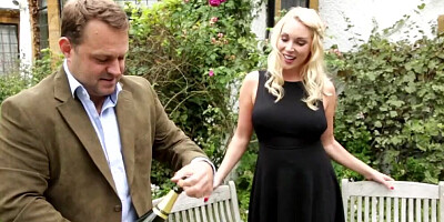 Curvy blonde lady is enjoying intimate time with her boss when not working