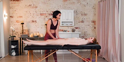 ALL GIRL MASSAGE - Cute Casey Calvert And Maya Kendrick Does Scissoring After Licking Their Pussies