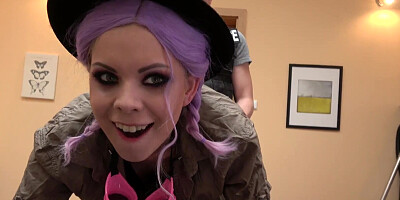 Lily is a freaky teen who gets banged by fake cop