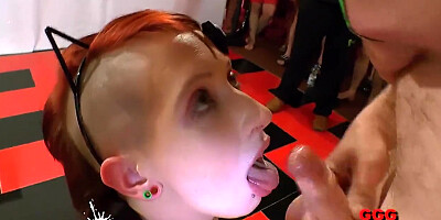 Little Linda the Sex Kitty gets her Pretty Face Cum Covered - GGG