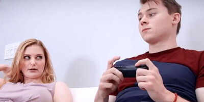 Blonde chick Bunny Colby rubs her clit while riding a hard cock