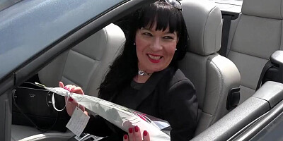 Slutty amateur babe is craving for lucky stranger's hard schlong