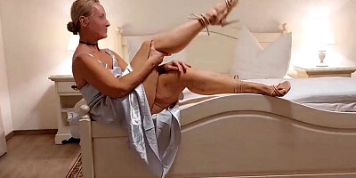 Beautiful blonde mature posing and sex