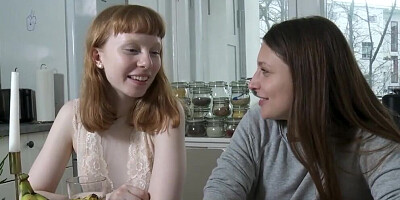 Talia and Bonnie are cute lesbian couple engaged in a hot action