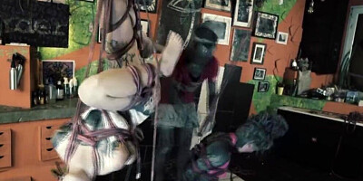 Dirty Dreaz shibari fun - Cute Dreadlocks girls Anuskatzz + Valkyriz getting tied up bondage BDSM