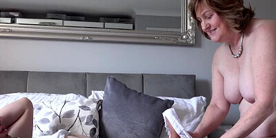 AuntJudysXXX - Horny Mature Landlady Mrs. Kugar Catches her Tenant Masturbating with her Panties