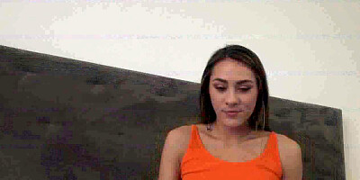 Slutty stepsister cheating on her boyfriend and sucking then interracially POV fucking an ebony man