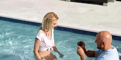 Playful girl teases a full sized human and gets fucked