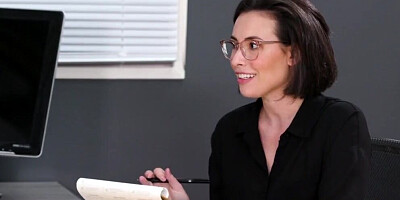 Office ladies engaged in lesbian lovemaking after a business meeting