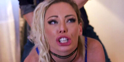 The young dude just can't resist the dazzling looks of his blonde stepmom