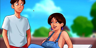 Summertime Saga - My Stepmom and Best Friend have a threesome