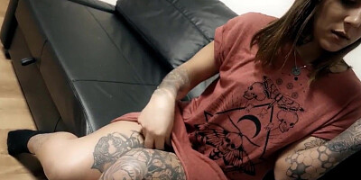 Blonde MILF is filmed POV-style while showing blowjob skills