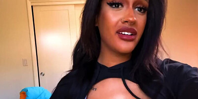 Tanned raven girl Zoey Sinn is procreating with her sugar daddy