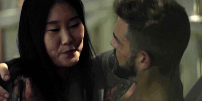 Asian Hottie Katana Sucks Off Hung Tattooed Stud Before Outdoor Fucking